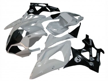 Beste BMW S1000RR Motorrad Verkleidung 2009-2014 - Weiss Glanzendes Schwarz