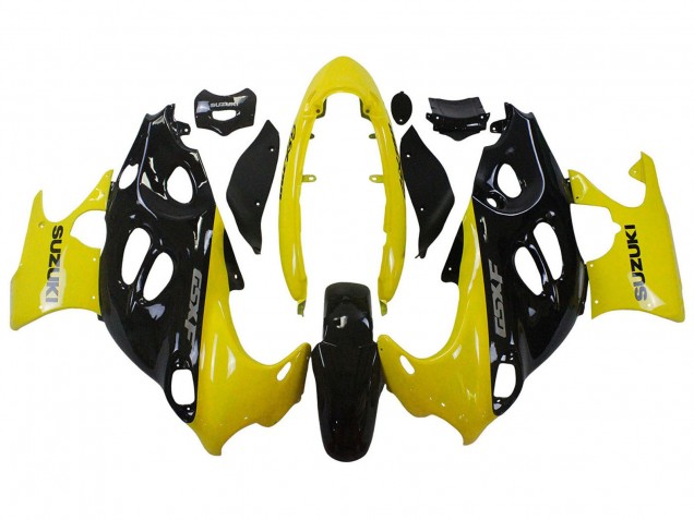 Beste Suzuki GSX600F/GSX750F Motorrad Verkleidung 2004-2006 - Glanzendes Schwarz Gelb