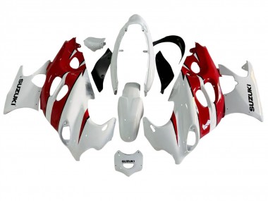 Beste Suzuki GSX600F/GSX750F Motorrad Verkleidung 2004-2006 - Weiss Rot