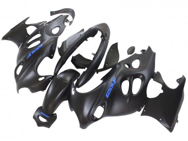 Beste Suzuki GSX600F/GSX750F Motorrad Verkleidung 2004-2006 - Matt Schwarz mit Blau Logo