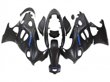 Beste Suzuki GSX600F/GSX750F Motorrad Verkleidung 2004-2006 - Matt Schwarz mit Blau Logo