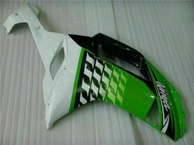 Beste Kawasaki ZX6R Motorrad Verkleidung 2007-2008 - Grun Weiss Ninja