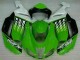 Beste Kawasaki ZX6R Motorrad Verkleidung 2007-2008 - Grun Weiss Ninja