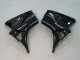 Beste Honda CBR600RR Motorrad Verkleidung 2003-2004 - Glanzendes Schwarz Rot Aufkleber