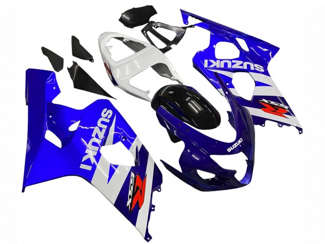 Beste Suzuki GSXR 600 / GSXR 750 Motorrad Verkleidung Kit 2004-2005 - Weiss Blau Schwarz Rot