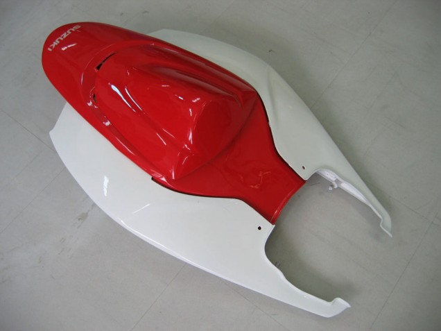 Beste Suzuki GSXR 600 / GSXR 750 Motorrad Verkleidung 2006-2007 - Weiss Rot Glanzendes Schwarz