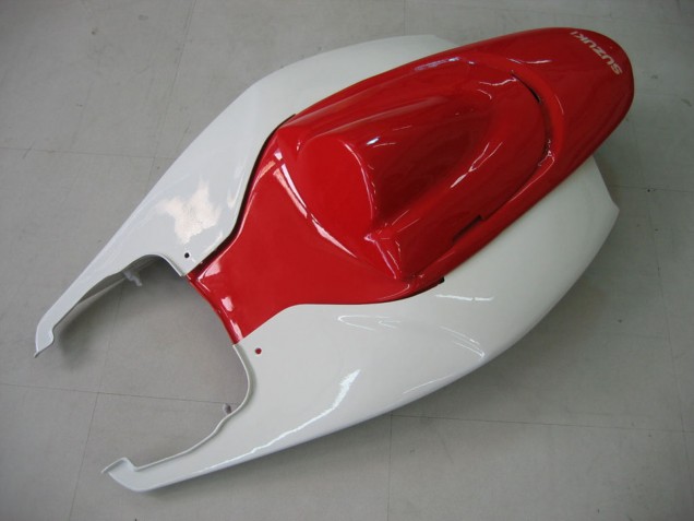 Beste Suzuki GSXR 600 / GSXR 750 Motorrad Verkleidung 2006-2007 - Weiss Rot Glanzendes Schwarz