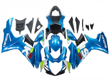 Beste Suzuki GSXR 600 / GSXR 750 Motorrad Verkleidung 2011-2024 - Hellblau Grun Weiss Rot