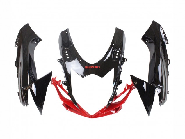 Beste Suzuki GSXR 600 / GSXR 750 Motorrad Verkleidung Kit 2011-2024 - Rot Glanzendes Schwarz