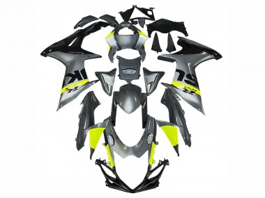 Beste Suzuki GSXR 600 / GSXR 750 Motorrad Verkleidung 2011-2024 - Silber Gelb Schwarz