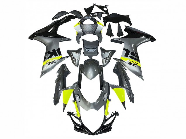 Beste Suzuki GSXR 600 / GSXR 750 Motorrad Verkleidung 2011-2024 - Silber Gelb Schwarz