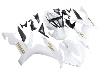 Beste Yamaha YZF 1000 R1 Motorrad Verkleidung 2004-2006 - Weiss Gold Aufkleber