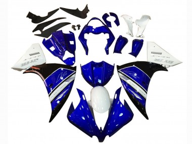 Beste Yamaha YZF 1000 R1 Motorrad Verkleidung 2012-2014 - Weiss Blau Schwarz