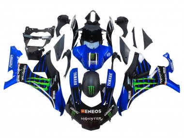 Beste Yamaha YZF 1000 R1 Motorrad Verkleidung 2015-2019 - Blau Matt Schwarz Grun Monster ENEOS
