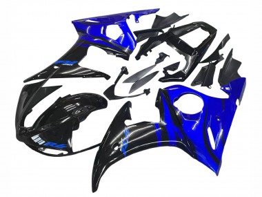 Beste Yamaha YZF R6 Motorrad Verkleidung 2003-2004 - Blau Glanzendes Schwarz