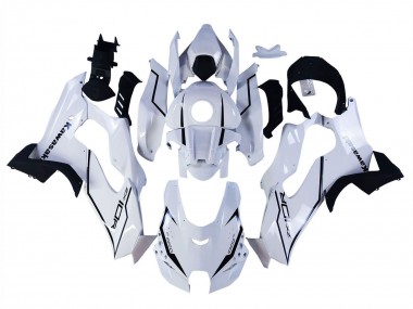 Beste Kawasaki ZX10R Motorrad Verkleidung 2021-2026 - Weiss Schwarz