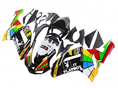 Beste Kawasaki ZX6R Motorrad Verkleidung 2007-2008 - Bunt Playboy 223