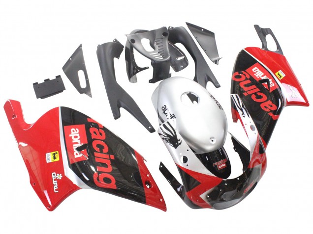 Beste Aprilia RS125 Motorrad Verkleidung 2000-2005 - Rot Schwarz Silber Rennen