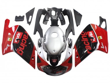 Beste Aprilia RS125 Motorrad Verkleidung 2000-2005 - Rot Schwarz Silber Rennen