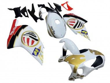 Beste Aprilia RS125 Motorrad Verkleidung 2000-2005 - Weiss Gelb Rot