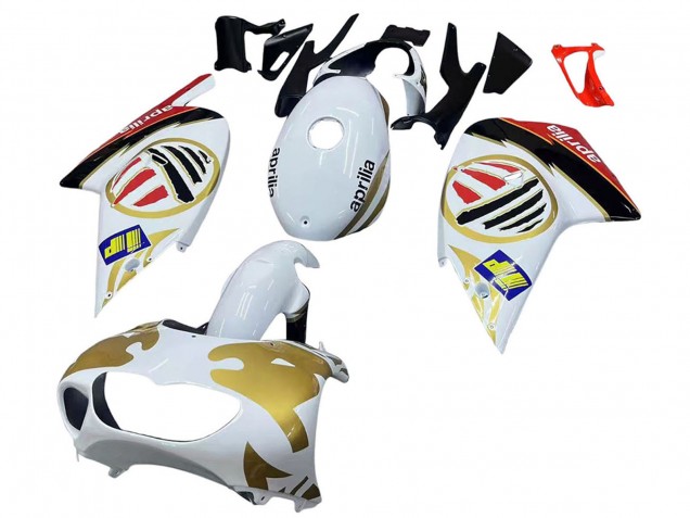 Beste Aprilia RS125 Motorrad Verkleidung 2000-2005 - Weiss Gelb Rot