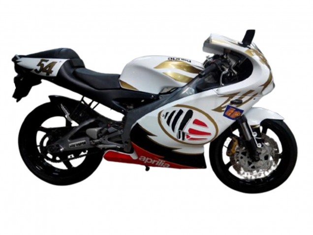 Beste Aprilia RS125 Motorrad Verkleidung 2000-2005 - Weiss Gelb Rot