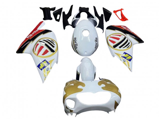 Beste Aprilia RS125 Motorrad Verkleidung 2000-2005 - Weiss Gelb Rot