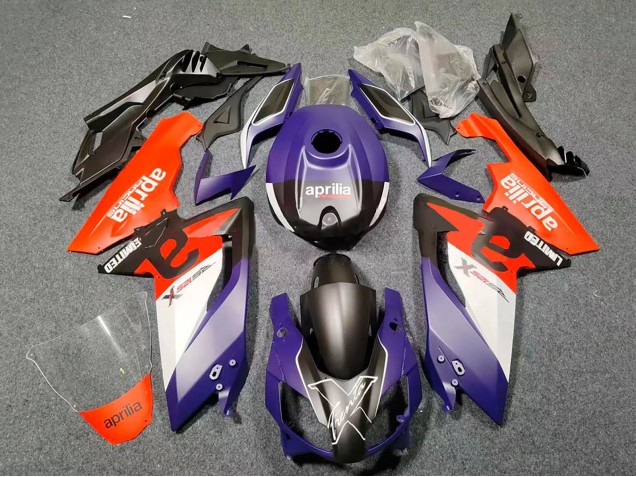 Beste Aprilia RS125 Motorrad Verkleidung 2006-2011 - Dunkel Lila Rot Schwarz Weiss