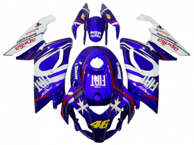 Beste Aprilia RS125 Motorrad Verkleidung 2006-2011 - Weiss Blau Fiat 46