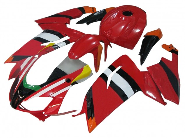 Beste Aprilia RS125 Motorrad Verkleidung 2006-2011 - Rot Weiss Schwarz Gelb Grun
