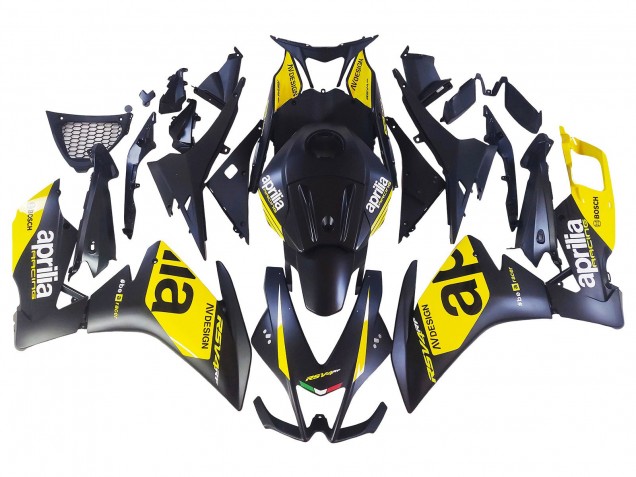 Beste Aprilia RS4 50 125 Motorrad Verkleidung 2012-2019 - Gelb Matt Schwarz