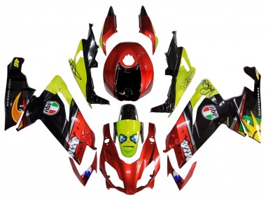 Beste Aprilia RS4 50 125 Motorrad Verkleidung 2012-2018 - Rot Gelb Glanzendes Schwarz Hai