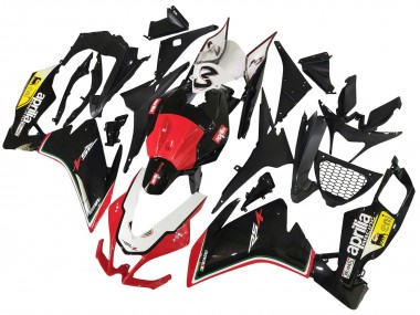 Beste Aprilia RS4 50 125 Motorrad Verkleidung 2012-2018 - Weiss Rot Gelb Glanzendes Schwarz