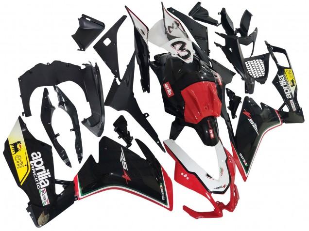 Beste Aprilia RS4 50 125 Motorrad Verkleidung 2012-2019 - Weiss Rot Gelb Glanzendes Schwarz