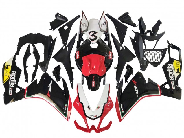 Beste Aprilia RS4 50 125 Motorrad Verkleidung 2012-2019 - Weiss Rot Gelb Glanzendes Schwarz