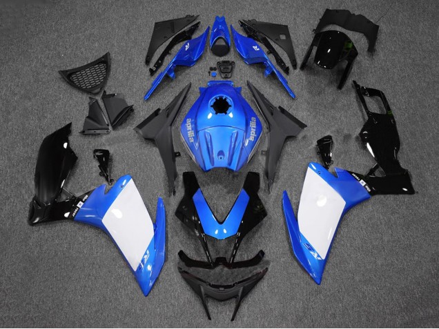 Beste Aprilia RS4 50 125 Motorrad Verkleidung 2012-2019 - Blau Weiss Glanzendes Schwarz