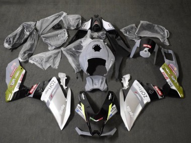 Beste Aprilia RS4 50 125 Motorrad Verkleidung 2012-2018 - Weiss Silber Grau Schwarz