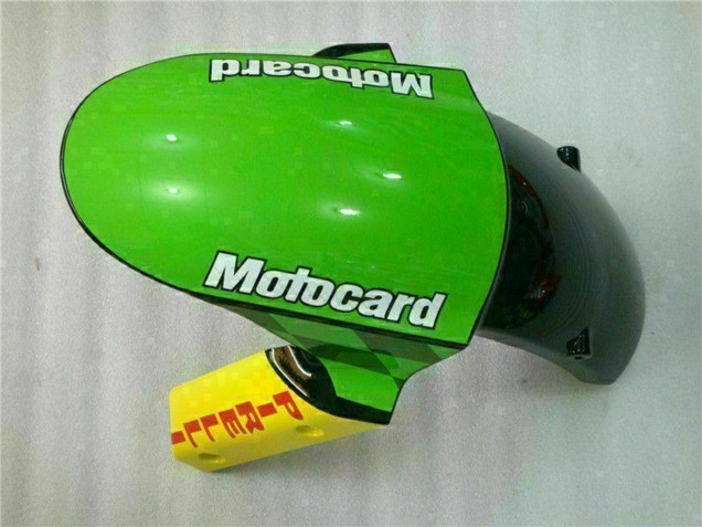 Beste Kawasaki ZX6R Motorrad Verkleidung 2009-2012 - Grun Weiss Rot Schwarz Blau Motocard