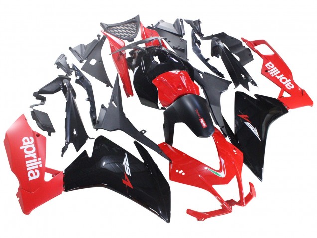 Beste Aprilia RS4 50 125 Motorrad Verkleidung 2012-2018 - Rot Glanzendes Schwarz