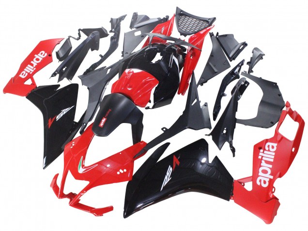 Beste Aprilia RS4 50 125 Motorrad Verkleidung 2012-2018 - Rot Glanzendes Schwarz