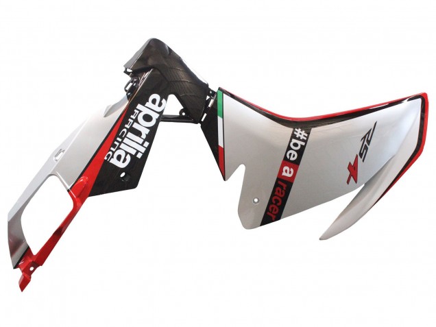 Beste Aprilia RS4 50 125 Motorrad Verkleidung 2012-2019 - Silber Rot Glanzendes Schwarz