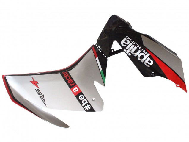 Beste Aprilia RS4 50 125 Motorrad Verkleidung 2012-2019 - Silber Rot Glanzendes Schwarz