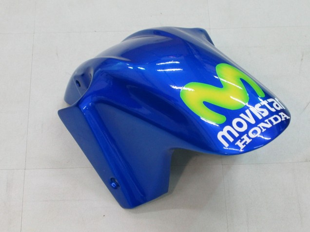 Beste Honda CBR600 F4i Motorrad Verkleidung 2004-2007 - Blau Gelb Grun MoviStar