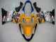 Beste Honda CBR600 F4i Motorrad Verkleidung 2004-2007 - Gelb Blau Weiss Schwarz Nastro Azzurro