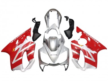 Beste Honda CBR600 F4i Motorrad Verkleidung 2004-2007 - Silber Rot