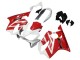 Beste Honda CBR600 F4i Motorrad Verkleidung 2004-2007 - Weiss Rot