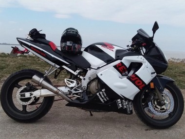 Beste Honda CBR600 F4i Motorrad Verkleidung 2004-2007 - Weiss Glanzendes Schwarz Rot Repsol