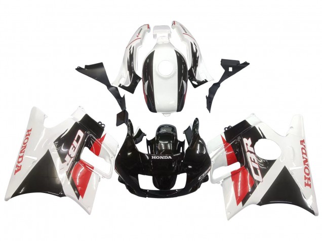 Beste Honda CBR600 F2 Motorrad Verkleidung 1991-1994 - Weiss Rot Glanzendes Schwarz