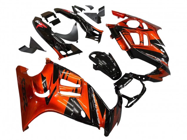 Beste Honda CBR600 F3 Motorrad Verkleidung 1995-1996 - Orange Glanzendes Schwarz
