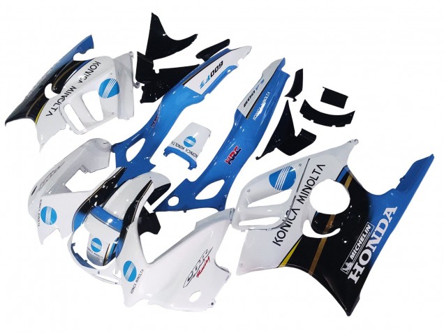 Beste Honda CBR600 F3 Motorrad Verkleidung 1997-1998 - Weiss Blau Glanzendes Schwarz
